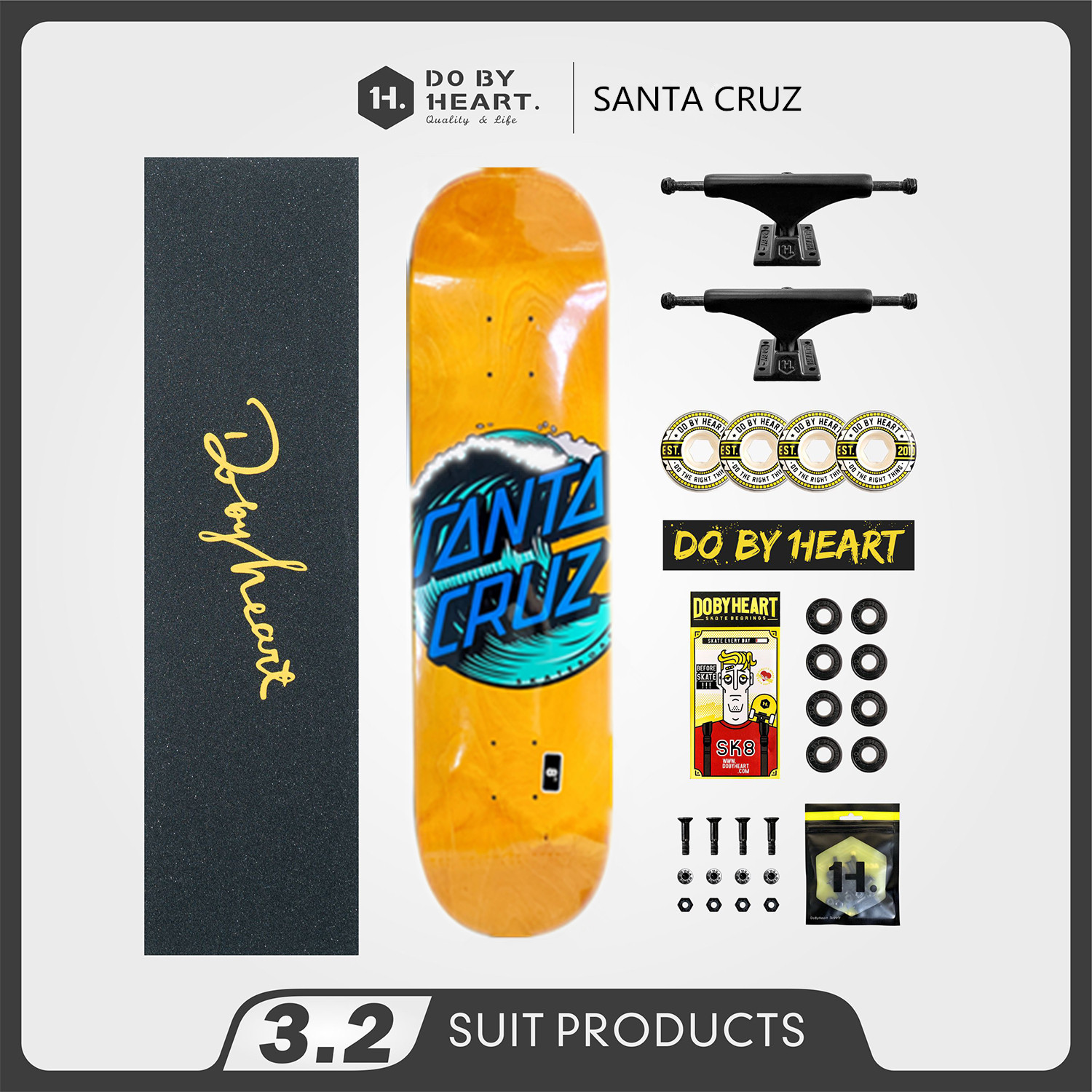 套装santacruz专业双翘国产配置青少年初学滑板滑板