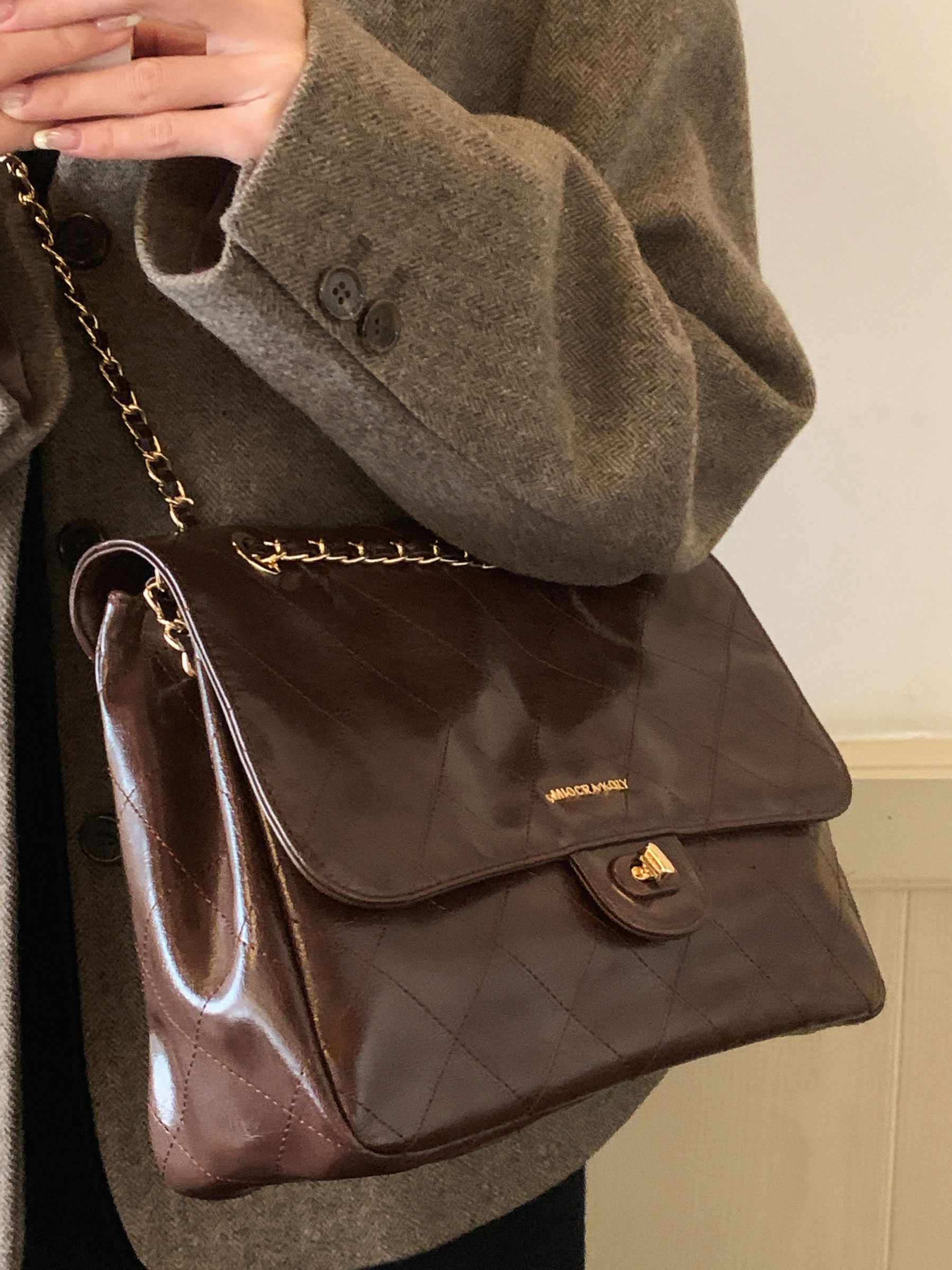 Miocra koly链条流浪包包女2021新款潮ins高级质感小众单肩斜挎包