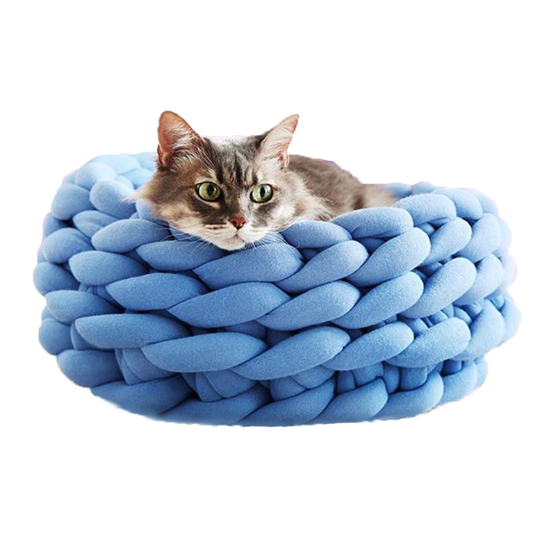 毛线ins粗毛猫窝编织手工diy超粗冰岛创意毛线