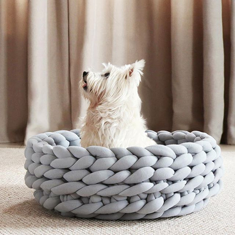 毛线ins粗毛猫窝编织手工diy超粗冰岛创意毛线