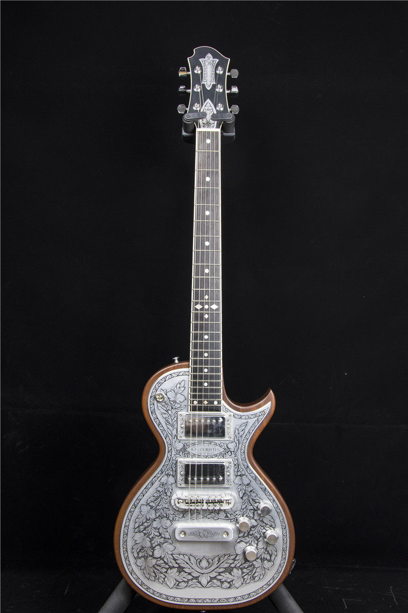 日产zemaitiscs24mf杜拉金属雕刻镶嵌贴面手工吉他吉他电吉他