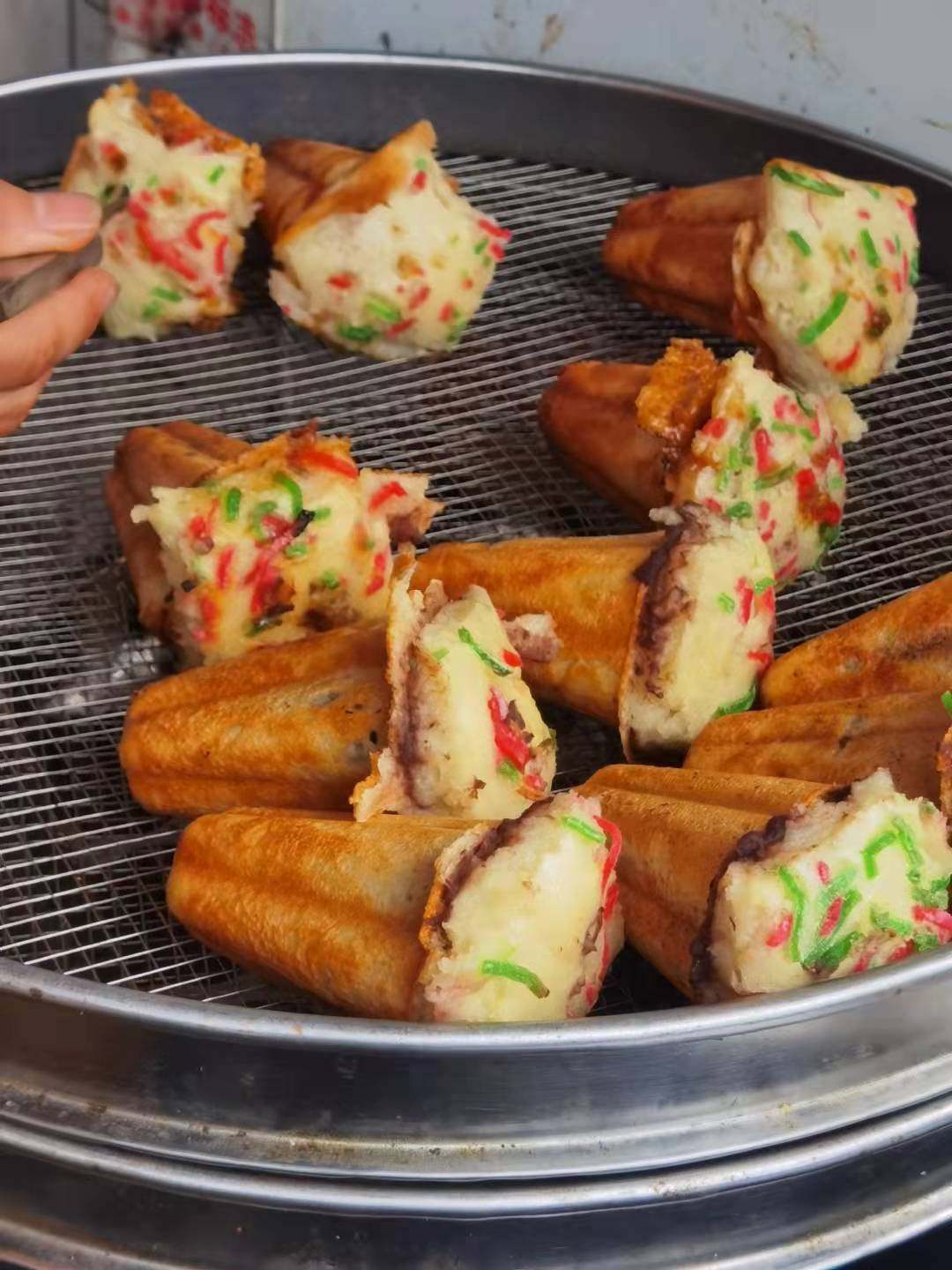 无锡梅花特色糕点传统小吃肉豆豆沙芝麻猪油传统中式糕点