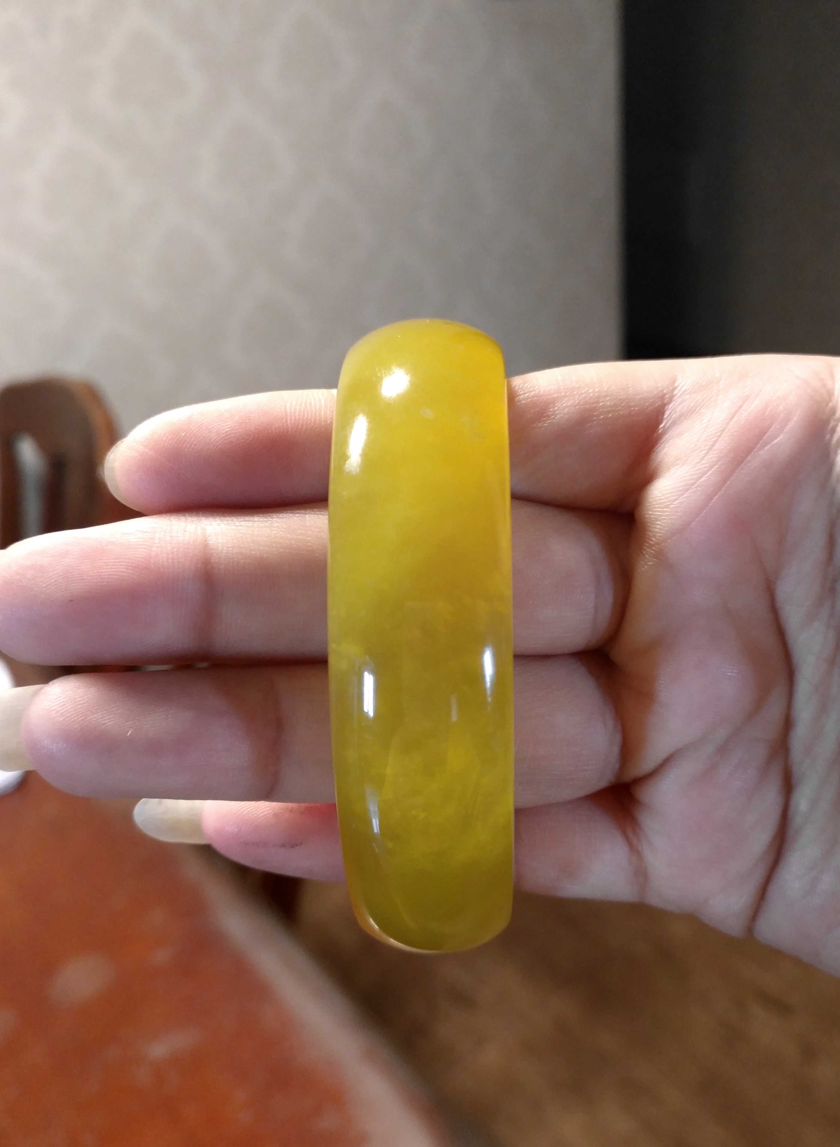 手镯陕西蓝田玉正正品天然黄金玉货姜玉石保健手饰