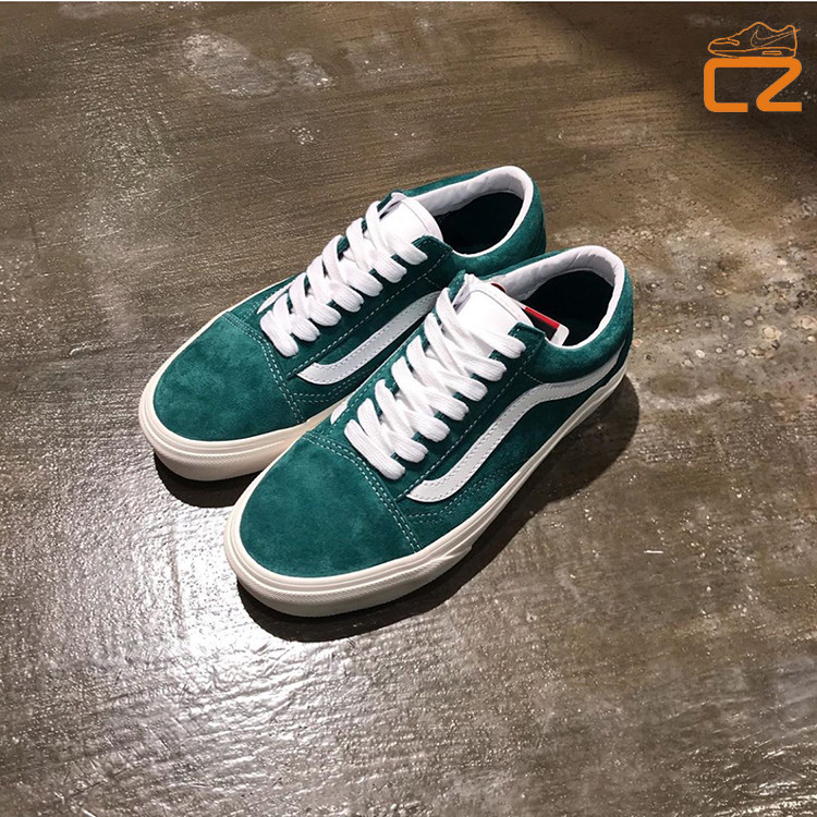 vansos秋冬新款全翻毛皮橘黄色绿色宝蓝经典帆布鞋