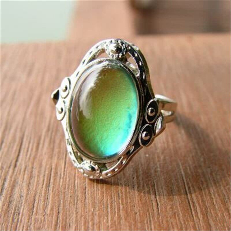 欧美复古宫廷夸张魔法宝石变色戒指变色戒指现售产品