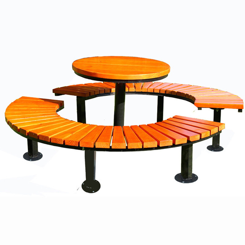 桌椅户外公园凳子防腐圆形弧形组合广场园林公园椅