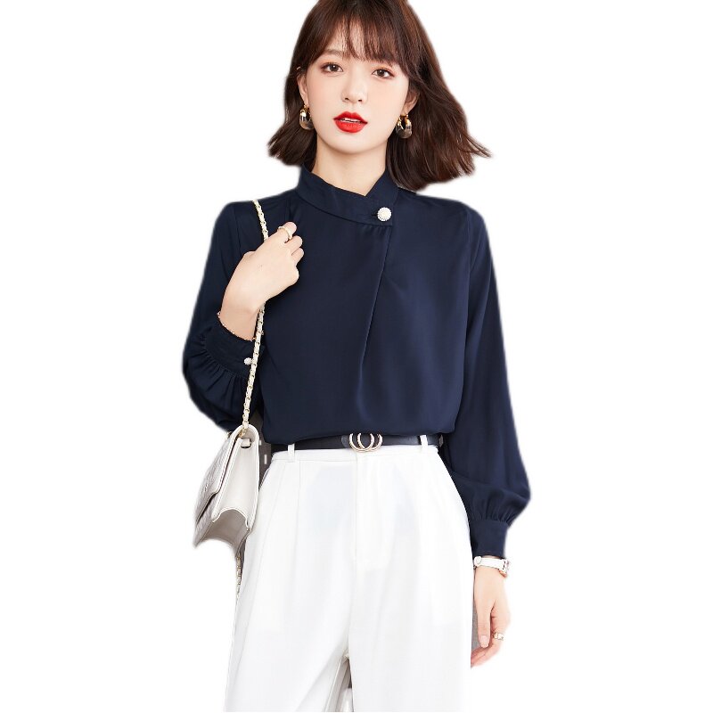 正品哥弟新款高端女装2021秋冬气质设计小众衬衫