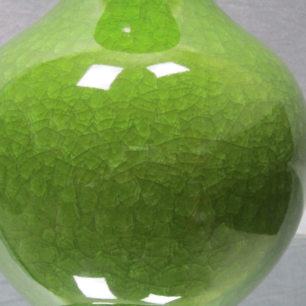 花瓶瓷瓶窑变冰瓷绿色赏瓶碎瓷家居装饰瓷器摆件花瓶