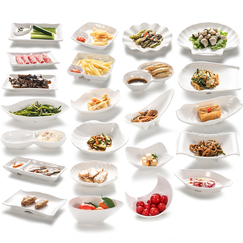 密胺凉菜盘子餐厅饭店6寸创意异形个性商用碟