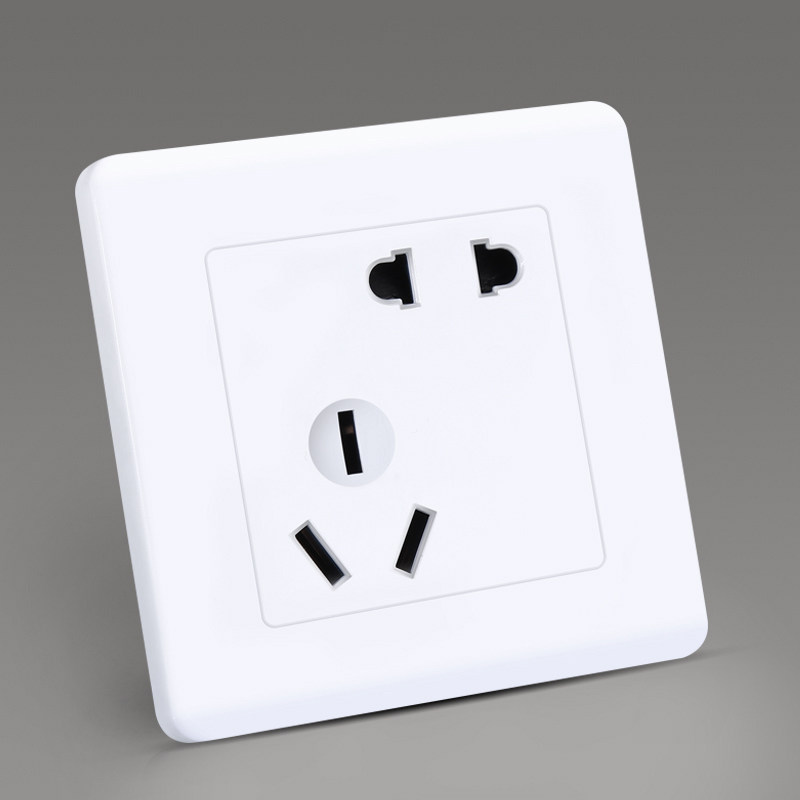 86型16a五孔5空调插座开关面板电源暗装墙壁16安热水器家用大功率