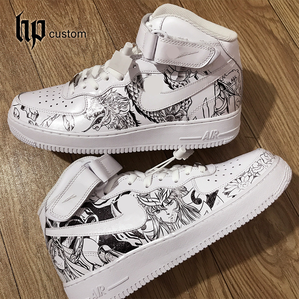 hp定制diy球鞋手绘af1空军一号aj1彩绘圣斗士手绘鞋