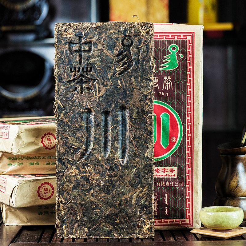 砖茶湖北赤壁赵李桥川字低氟精制09年1700g奶茶其它黑茶