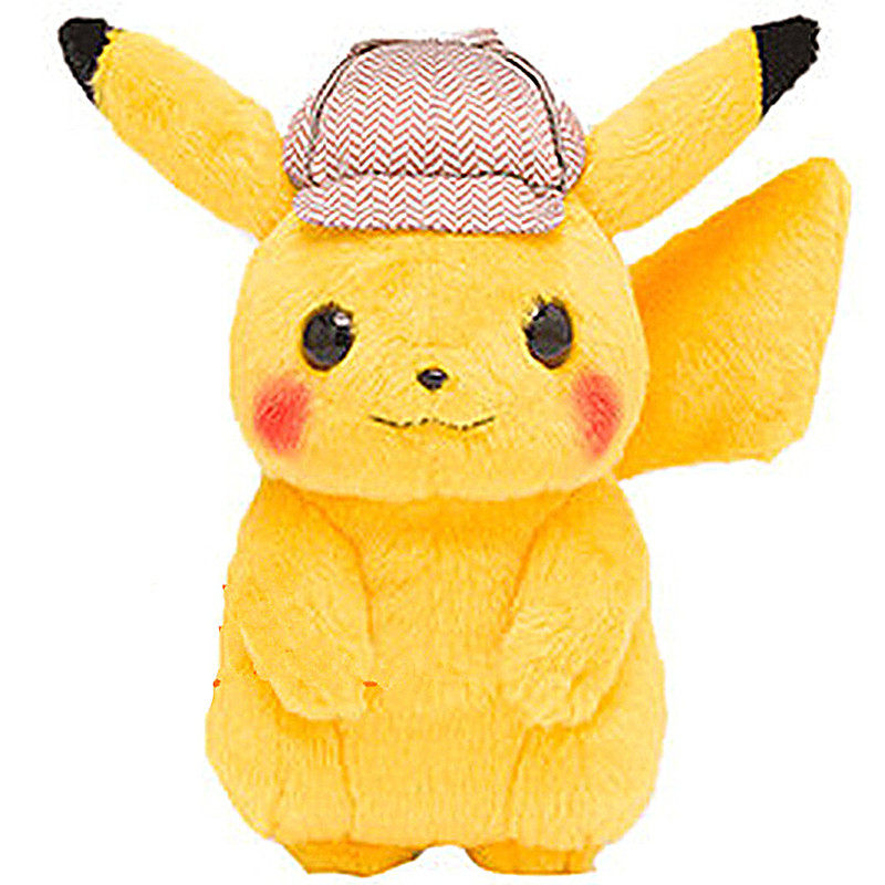 日本正品pokemon大侦探皮卡丘 宠物小精灵皮卡丘公仔毛绒玩偶玩具