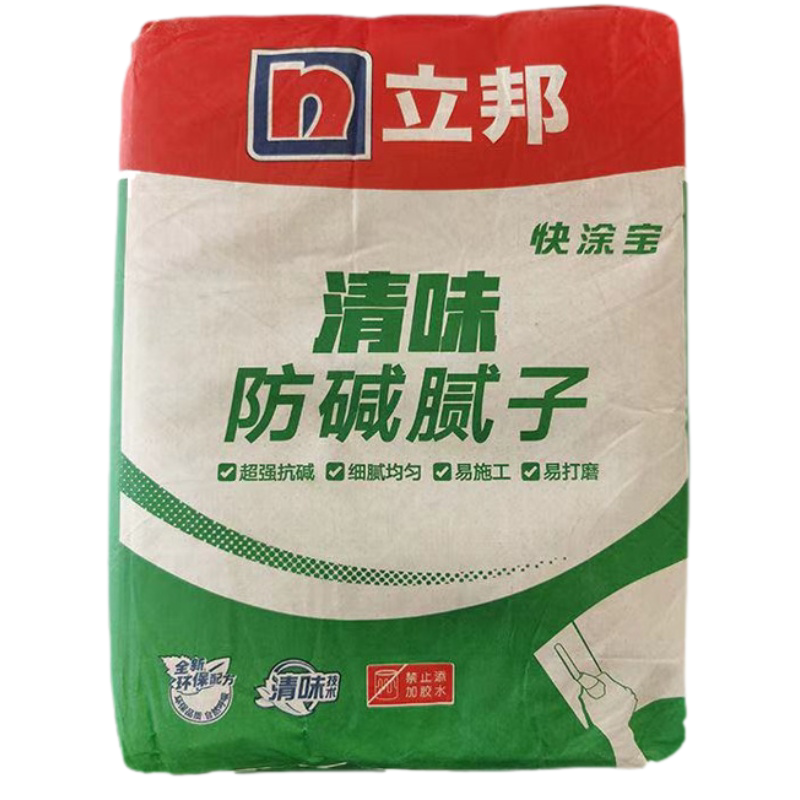 腻子立邦防碱内墙粉批找平白玉兰外墙防水修复腻子