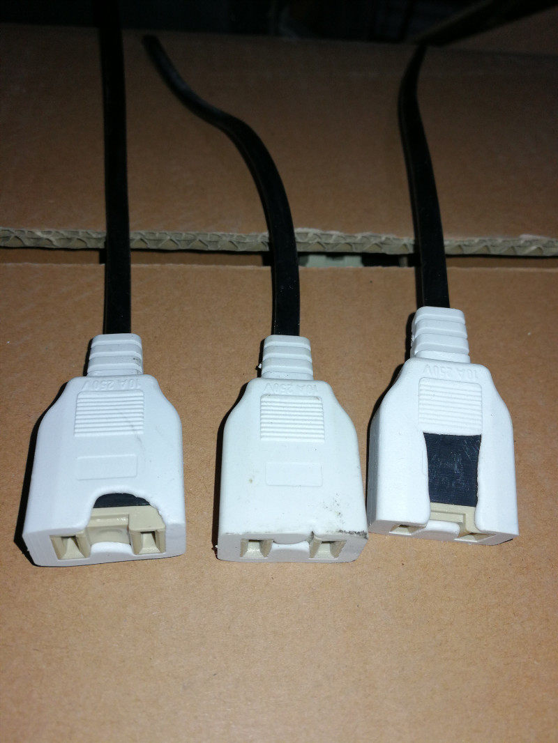 插头220v电源公母一体防水转换头带二脚ac插头