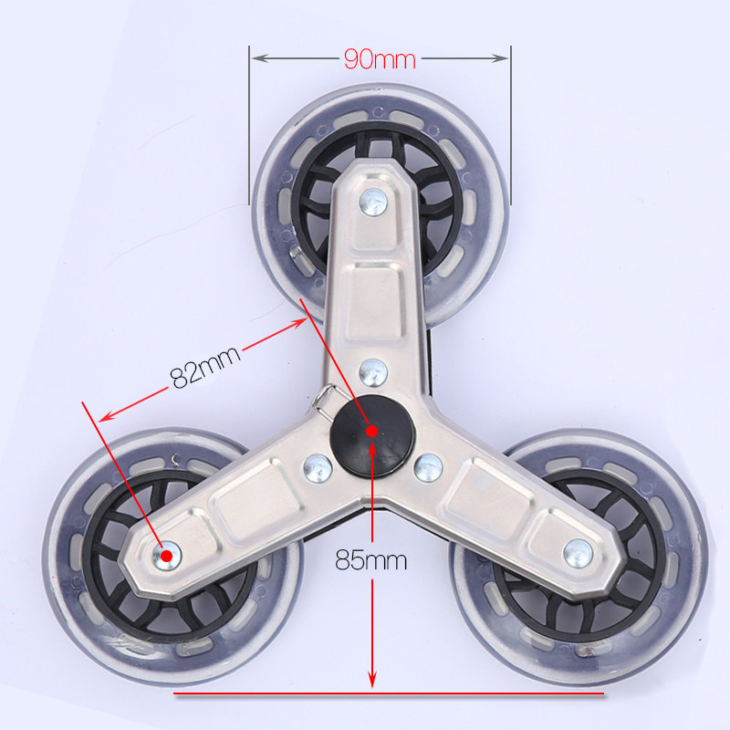 家乐比原装耐磨橡胶轮购物车买菜车轮通用三角轮爬楼梯水晶轮pu轮