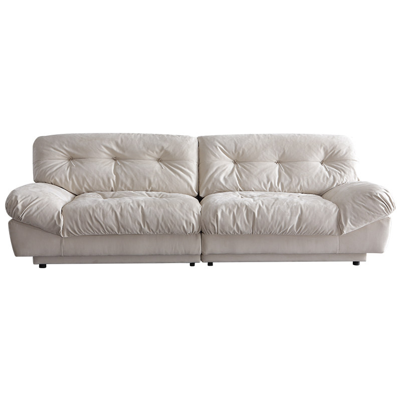 如恩baxter磨砂砂布milano云朵沙发奶油羽绒三人布艺沙发