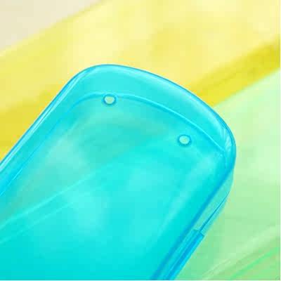 糖果色大号透明牙刷盒子 便携户外旅行 韩国可爱牙刷牙膏盒 - 价格1.