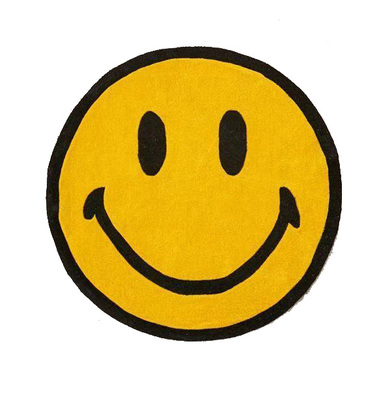 sc展会限定 art air恶搞smiley笑脸图案潮流装饰家居毛绒地毯