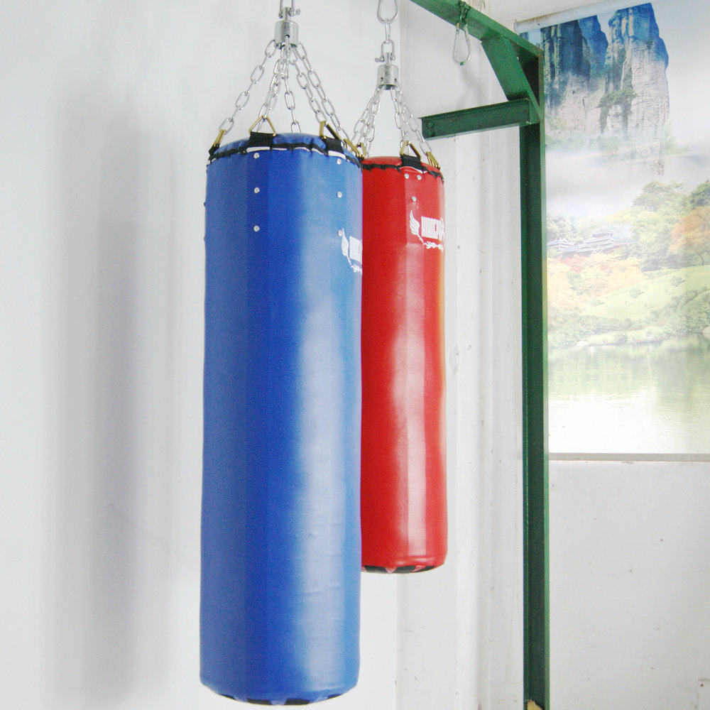广州响牌定制健身房实心沙袋吊式重超纤皮拳击散打拳击沙袋