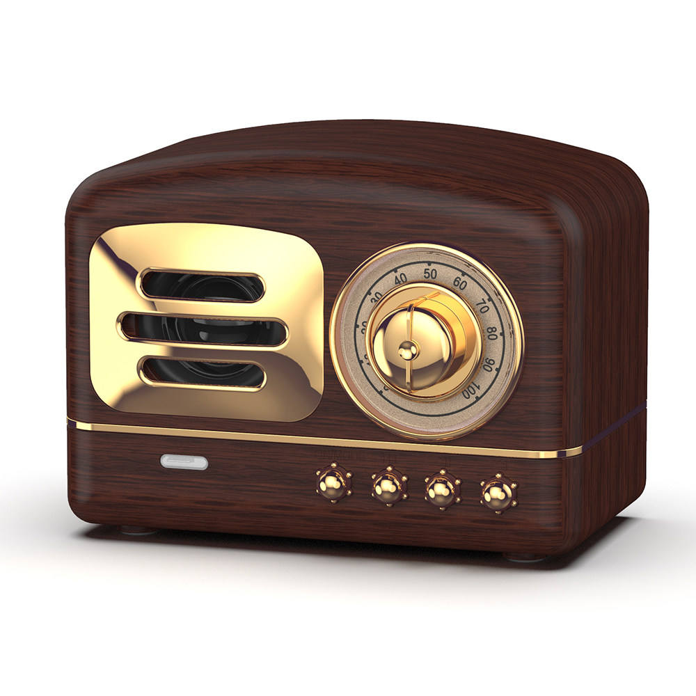 复古蓝牙音箱插卡收音机fihi高保真无线智能音响移动便携音箱