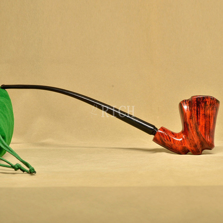 丹麦烟斗楠木石楠木阅读进口长柄3mm光面大师烟斗