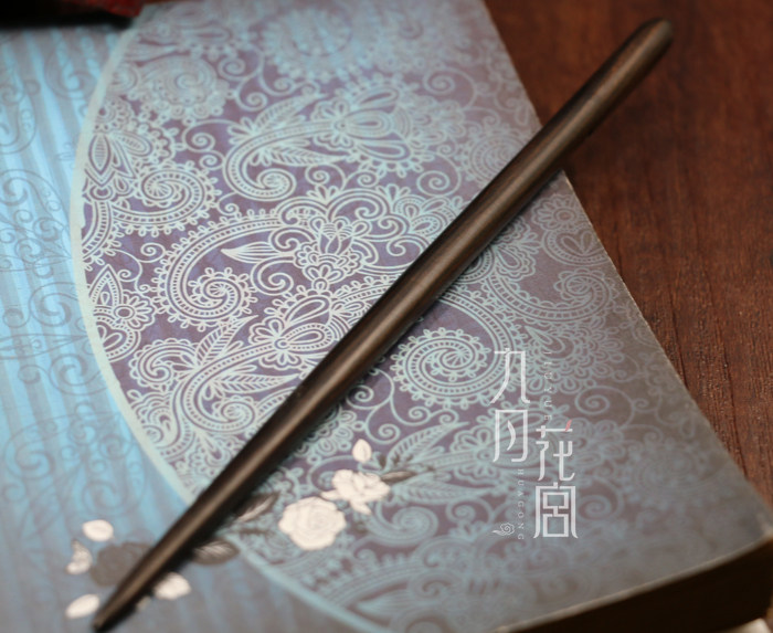 古代檀木筷子发簪古风配饰古典百搭简约盘发发饰