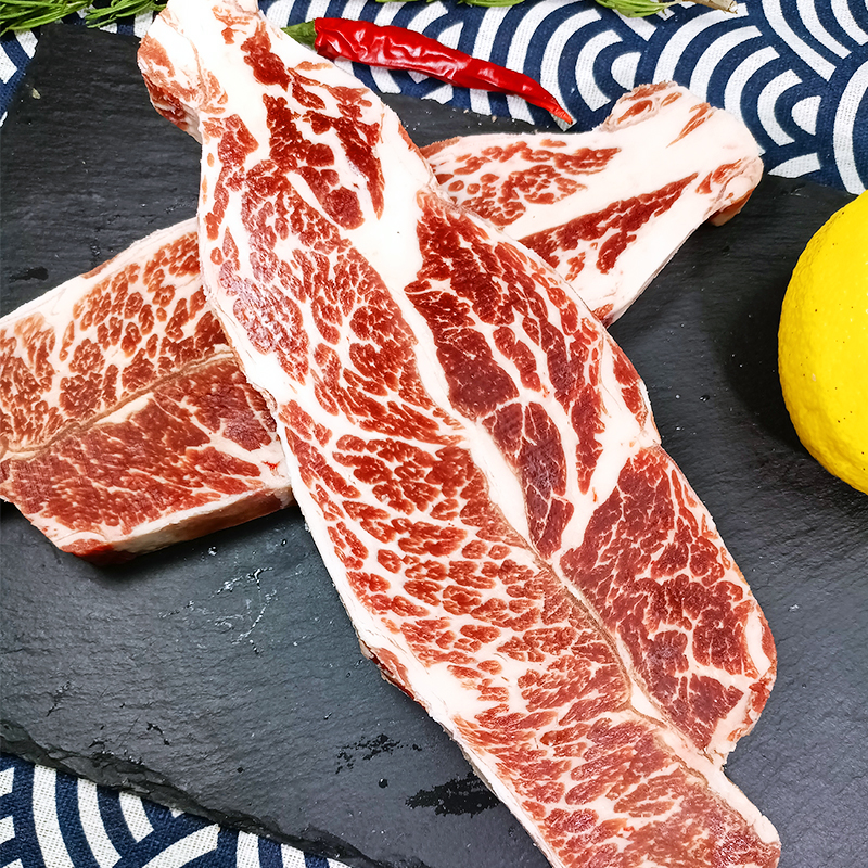 加拿大牛小排500g23片原牛排谷饲新鲜儿童牛扒去骨牛排