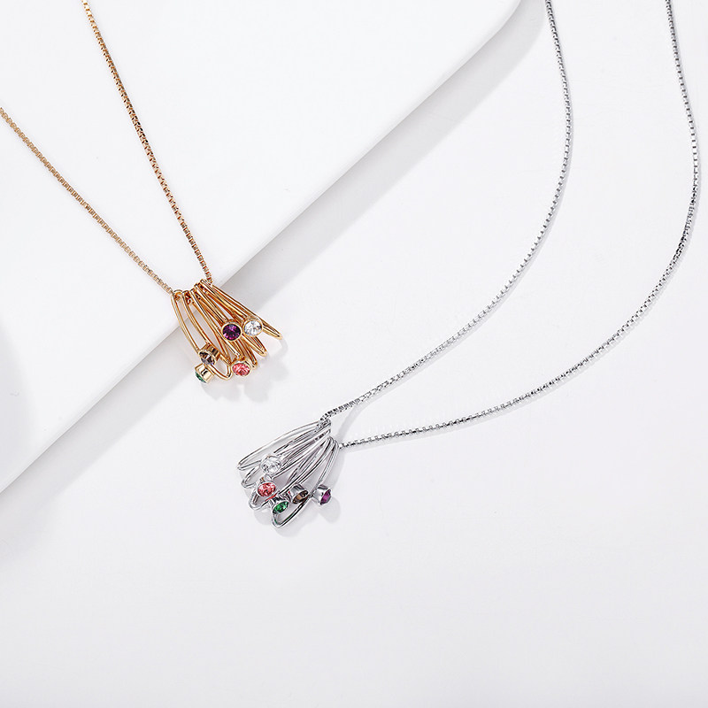 伊泰莲娜项链女网网红吊坠圆圈设计轻奢锁骨小众项链