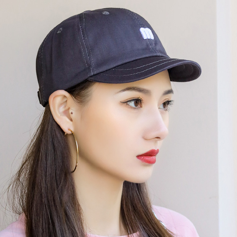 短帽帽子夏季棒球帽短沿夏天短舌ins潮牌短檐帽子