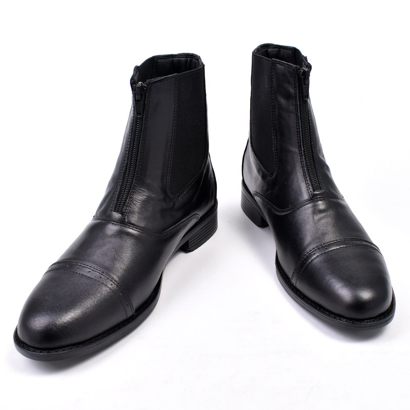 牛皮休闲休闲马马靴男潮潮流英伦切尔西马术时装时装靴