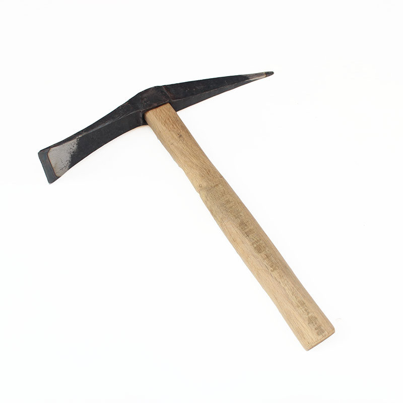 手工锻打一体十字轨道两用锄头农用镐头木柄镐