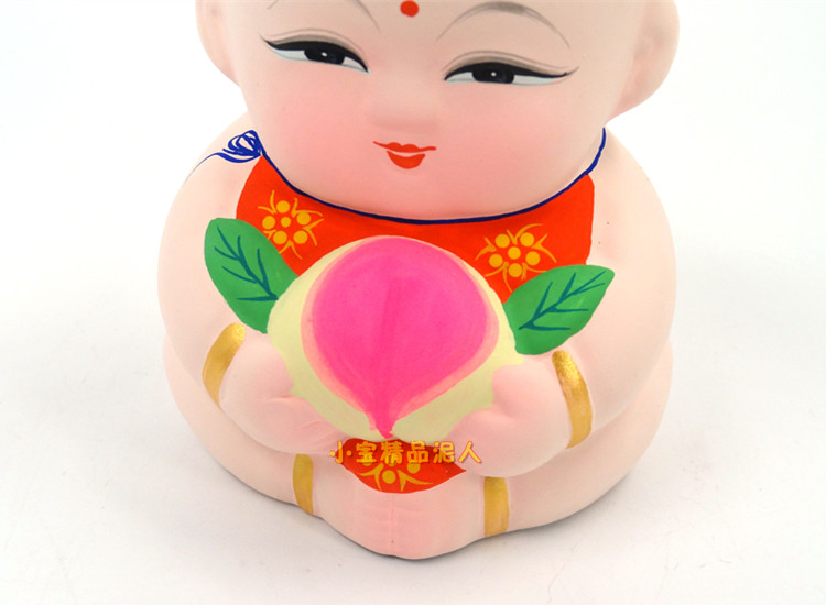 惠山无锡泥人人小阿福特色中国国风泥塑长辈泥人