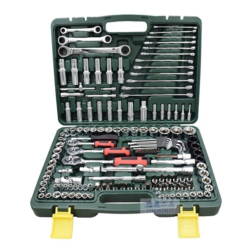 德鹿汽修组套工具120件套修车套装套筒棘轮扳手组合套装