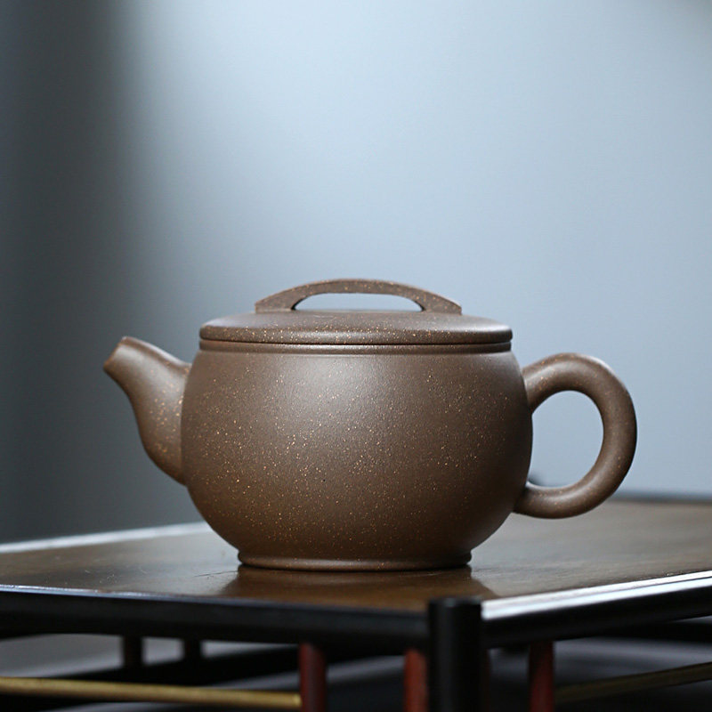 原矿手工宜兴紫砂茶具茶壶刻绘段泥青段小品小品茶壶