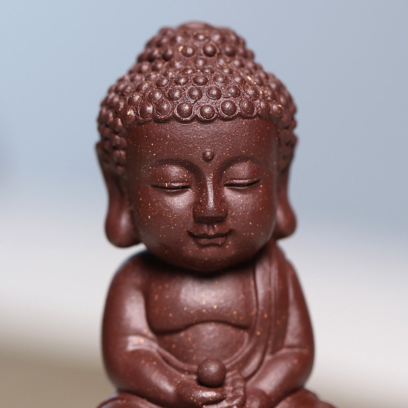 宜兴开心佛祖如来佛如来紫砂配件宠茶原矿品茶茶宠摆件