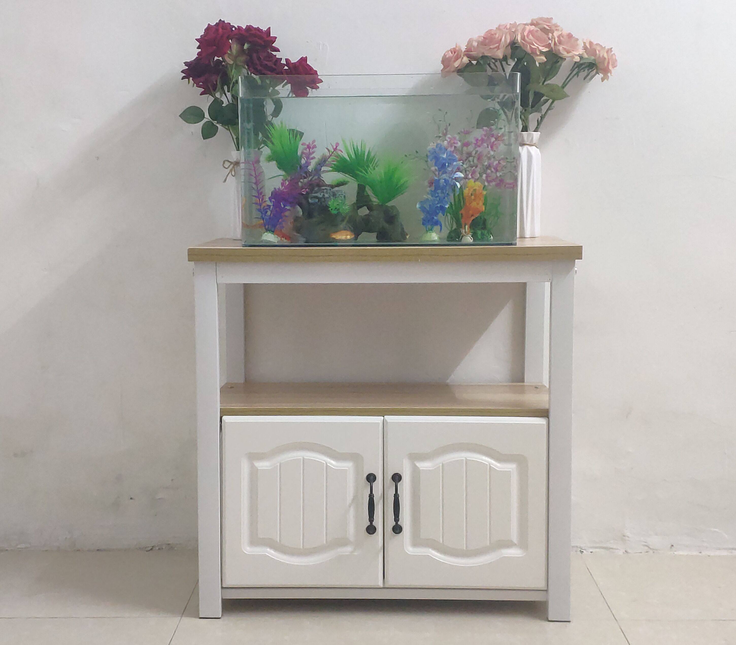 实木鱼缸架子多层底座底柜底架不锈钢小型双层鱼缸