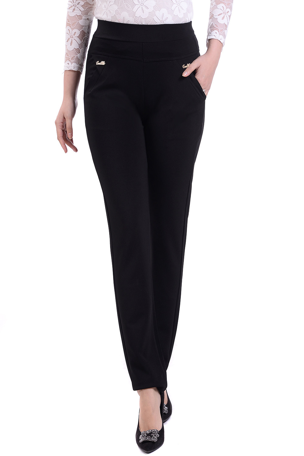 夏季中老年女士高腰九分彩裤中年女裤弹力休闲裤大码薄裤子妈妈装