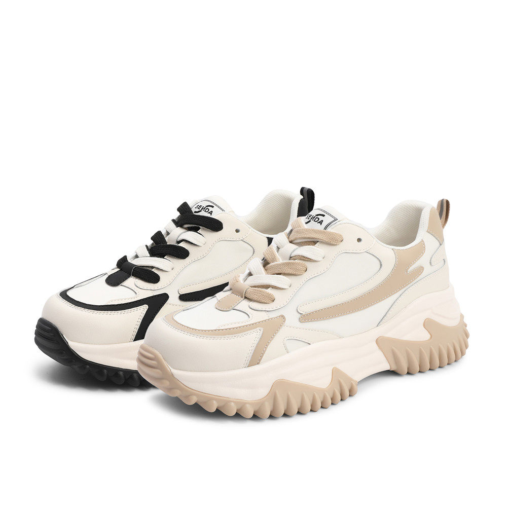 森达老爹鞋女2022春秋新款商场同款厚底休闲时尚休闲鞋