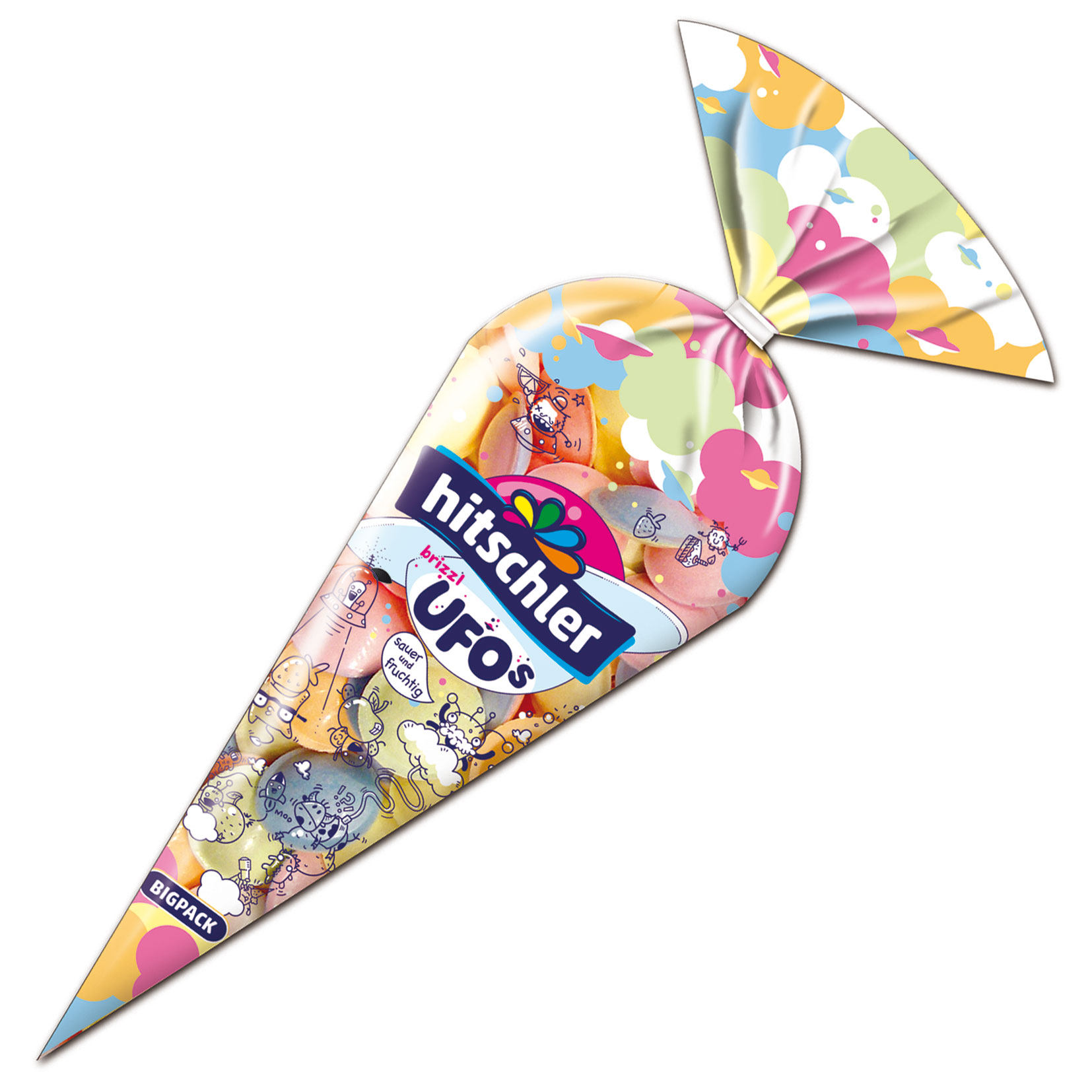 ufo飞碟宇宙hitschler米纸糖酸甜味抖音网红刺激传统糖果