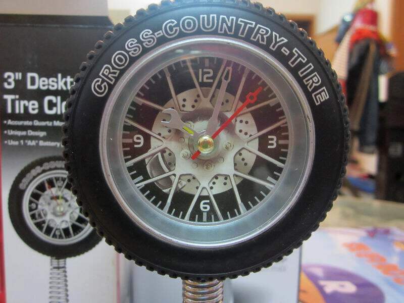 桌面美国轮胎时尚创意挂钟闹钟复古欧式时钟台钟
