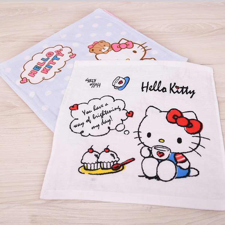 1月款 纯棉可爱卡通纱布方巾 洗脸毛巾精梳棉童巾 柔软吸水手帕