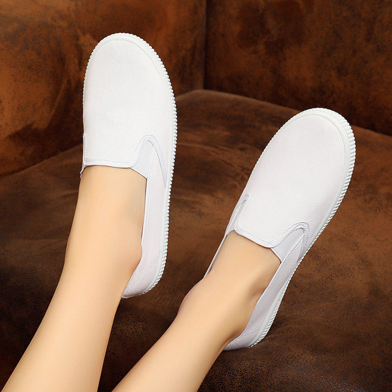 护士鞋女白色软底透气小白鞋平底美容院工作鞋单鞋布鞋