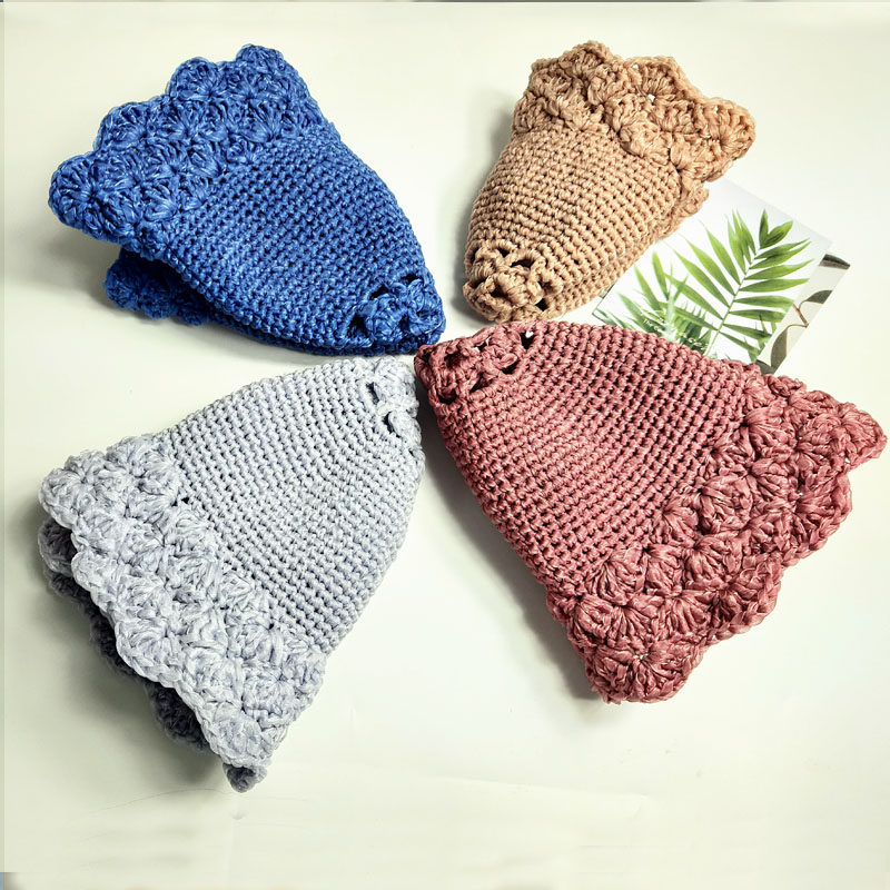 丝带帽子手工编织材料渔夫帽手作勾遮阳帽夏凉帽毛线