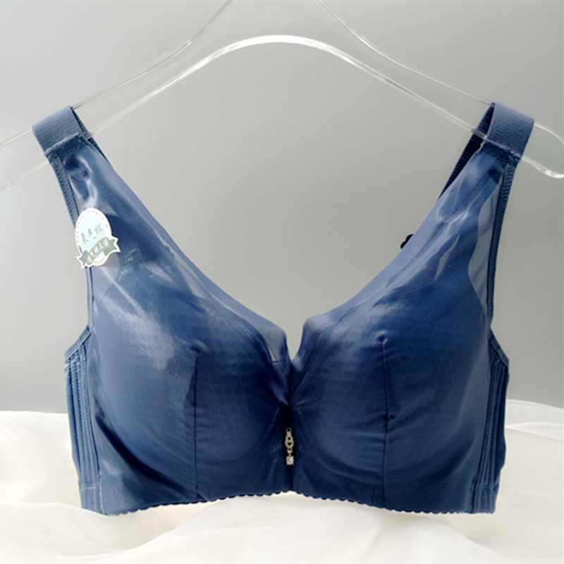 珍芙妮聚拢薄款软钢钢圈光面大胸显小透气气孔文胸