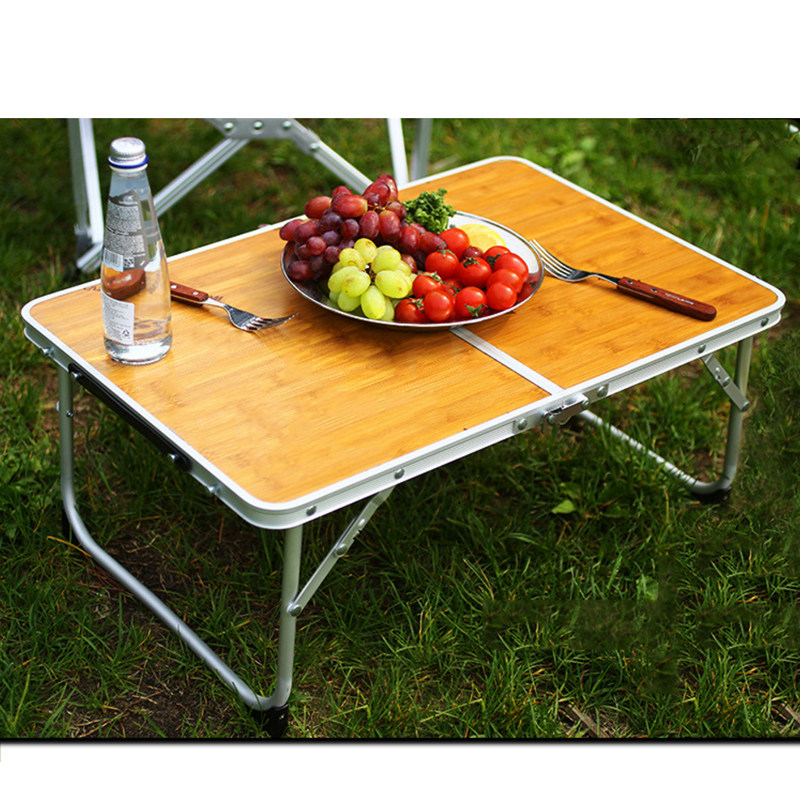 迷你野外小折叠桌轻便携式野餐折叠桌小型铝合金露营野外烧烤桌子