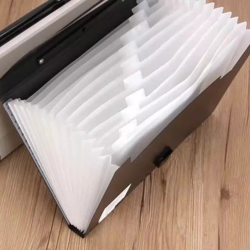 简约学习办公多层文件夹风琴包手提风琴包女包试卷夹a4票据夹13层