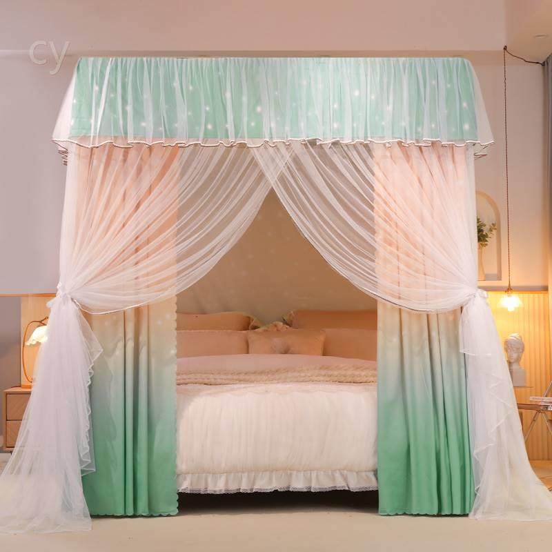 床帘家用卧室大床jur防寒床幔少女公主风简床幔
