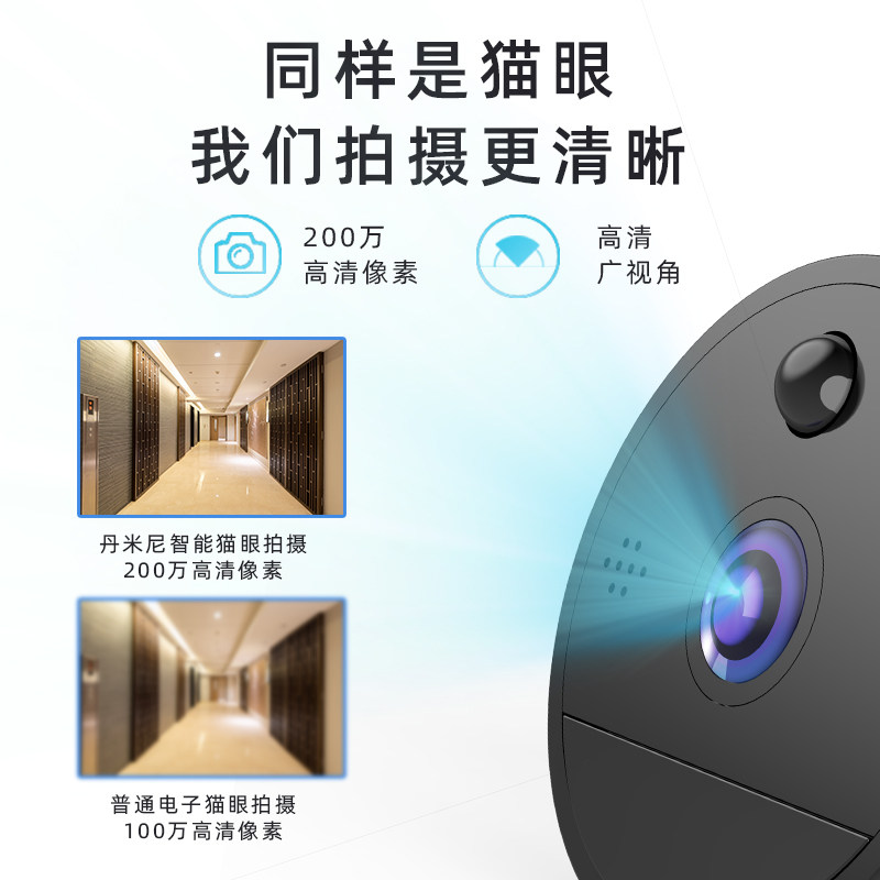 包邮涂鸦app电子智能智能猫猫眼监控摄像头可视门镜