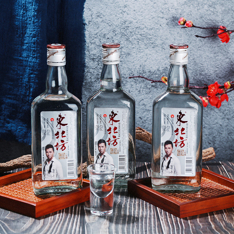 东北坊流金三年国产白酒口感味道好500毫升12瓶整箱装量大优惠(东北坊